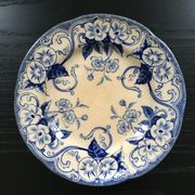 Blue floral decorated plate