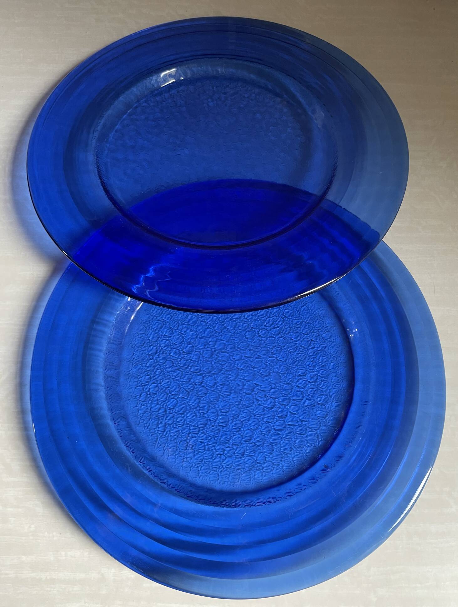 Blue Klein glass plate