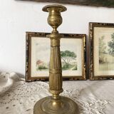 Antique brass candle holder 28 cm