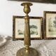Bougeoir ancien en laiton 28 cm
