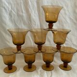 Coupelles en verre ambre