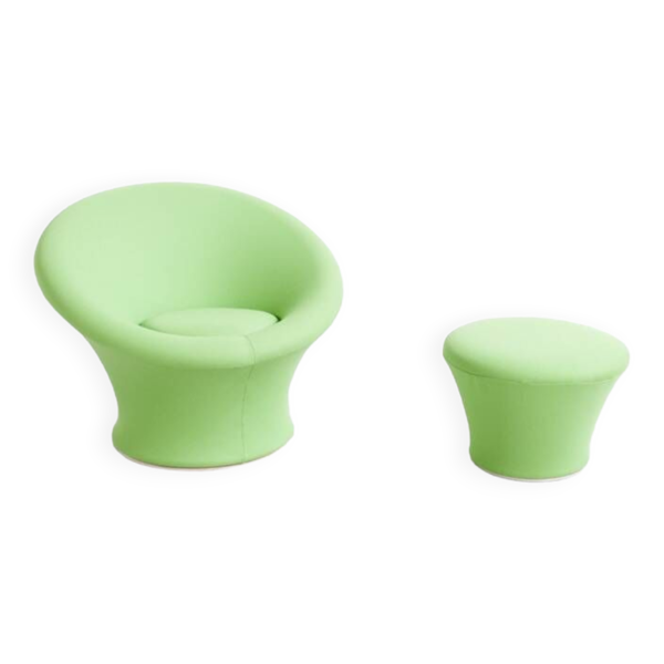 FAUTEUIL MUSHROOM ET REPOSE PIEDS F560 PIERRE PAULIN ARTIFORT ÉDITEUR 1959 1ÉRE ÉDITION - Bon état sur Selency