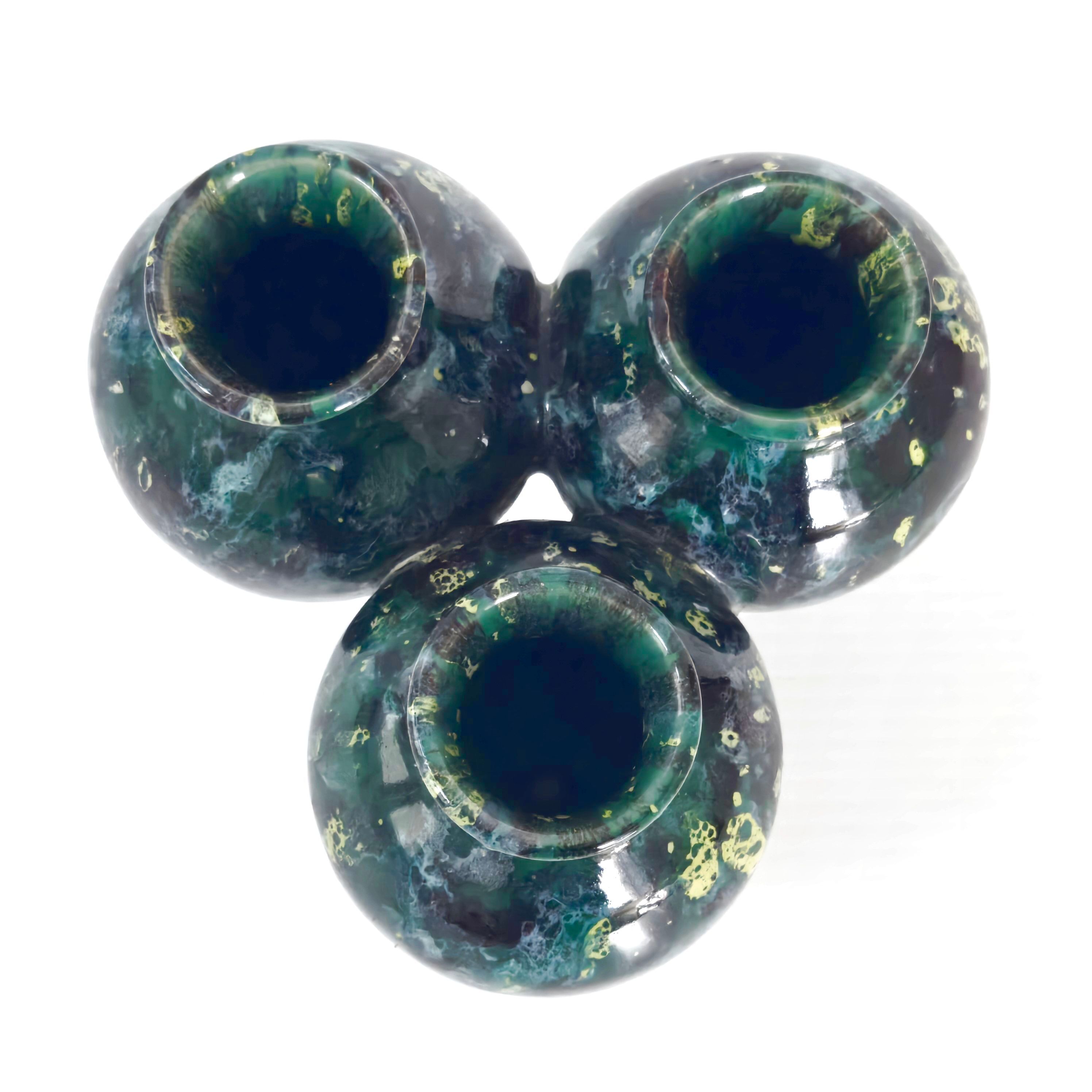 Vintage triple soliflore vase 1950