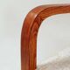 Pair of vintage wooden chairs jacquard beige