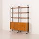 Wall unit, Scandinavian bookshelf in oak, 1970s.
