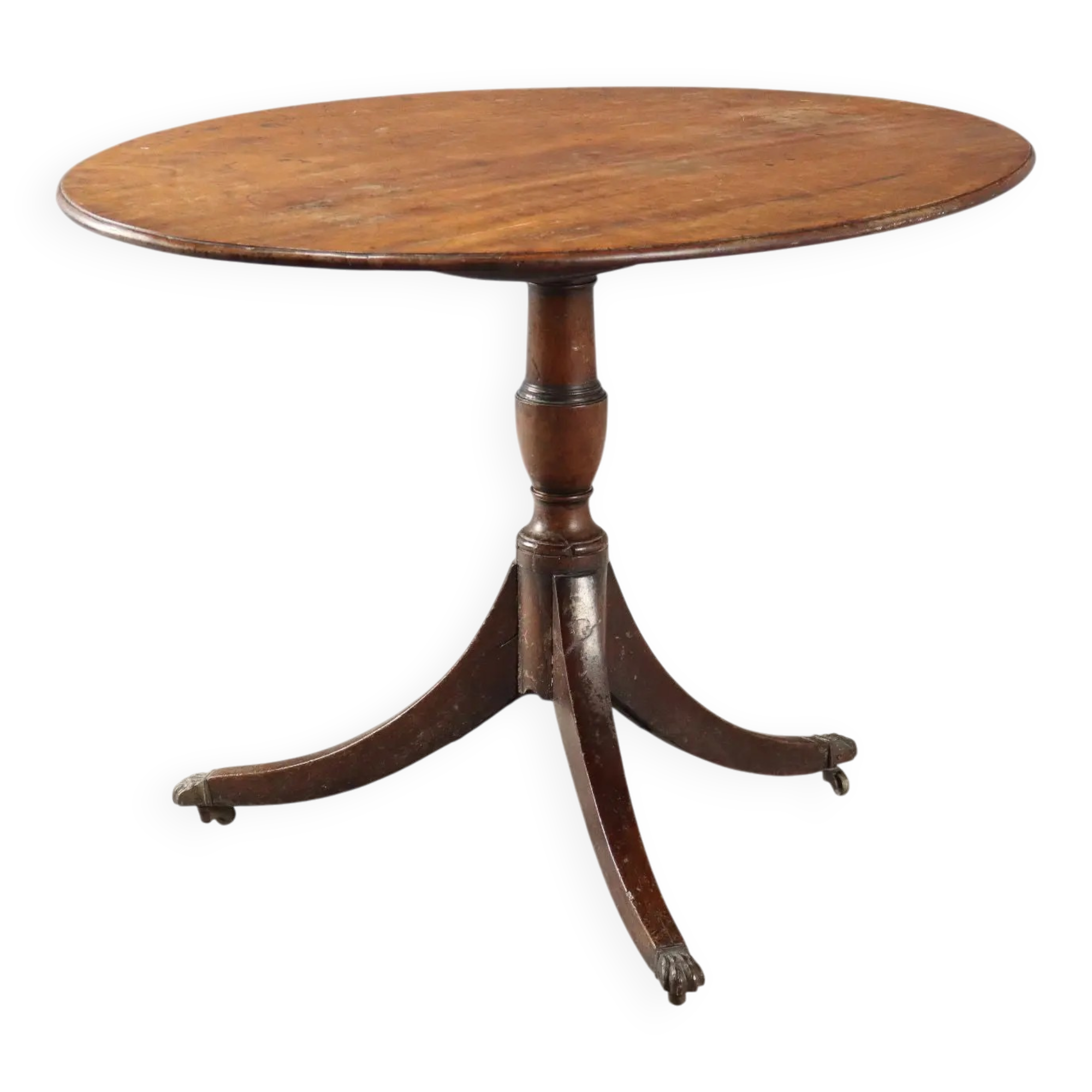 Table ancienne en acajou de forme ovale, Angleterre, XIXe siècle