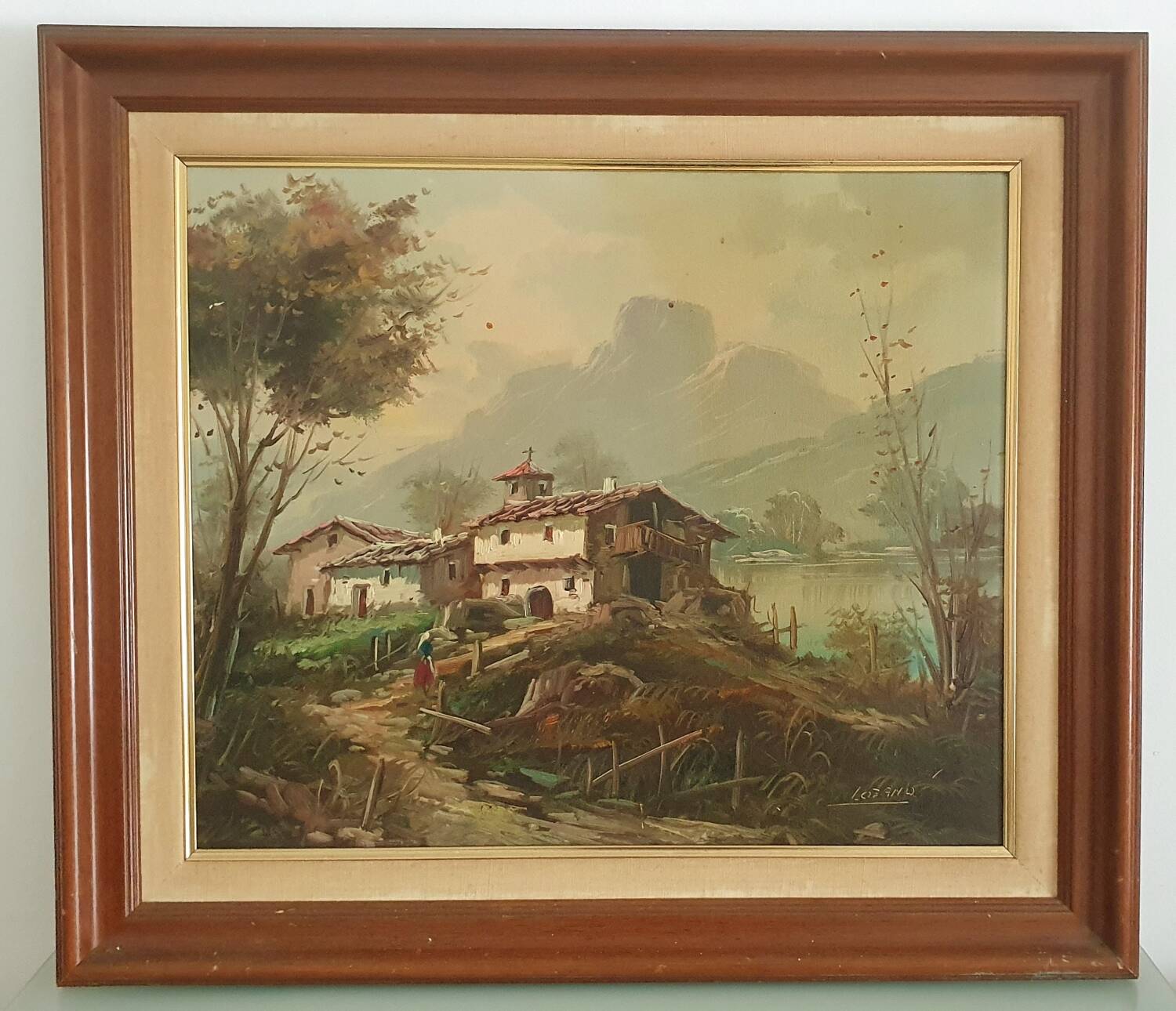Large oil on canvas - Savoy landscape