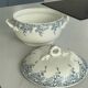 Lunéville Neva ironstone soup tureen – antique French earthenware decor