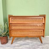 Rattan chest of drawers