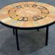 1960s round coffee table Vallauris signed Capron