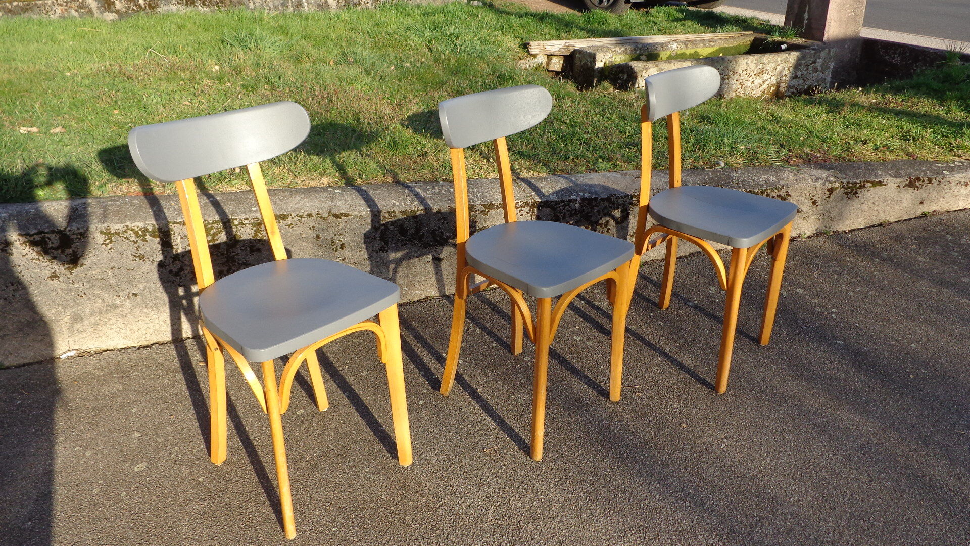 Trio de chaises Luterma banane