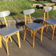 Trio de chaises Luterma banane
