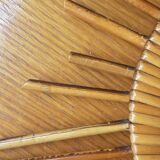 Vintage rattan sun mirror 36cm