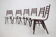 1970s Set of 6 Beech "Boomerang" dining chair ,Czechoslovakia
