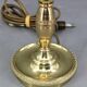 Empire style hot water bottle lamp in solid bronze three lights Lucien Gau
