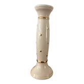 Bougeoir en porcelaine crème et doré