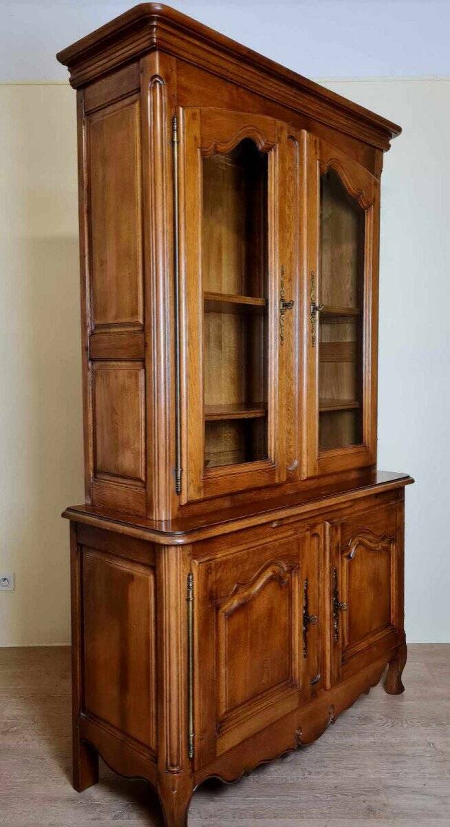 Vintage Rustic Bookcase In Solid Wood 20th Century