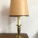 Brass candlestick style lamp