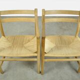 Set of six Danish oak diningchairs , CH46, by Hans J. wegner for Carl Hansen & Son, 1970s