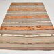 Tapis kilim persan aux couleurs douces (6 x 9 cm), tapis anatolien (179 x 267 cm)