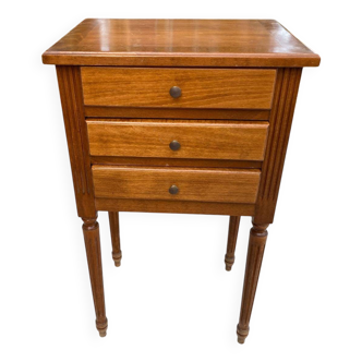 Table de chevet impériale Louis XVI en bois massif