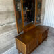 Coiffeuse vintage à miroir triptyque, années 1950