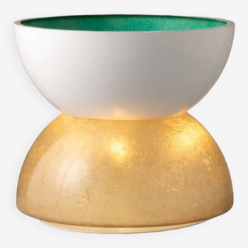 Planter / Pot fiberglass lamp, Luci Milano Italy, 1970s