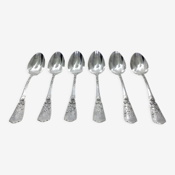Léontine Compère - Set of 6 silver spoons Art Nouvea