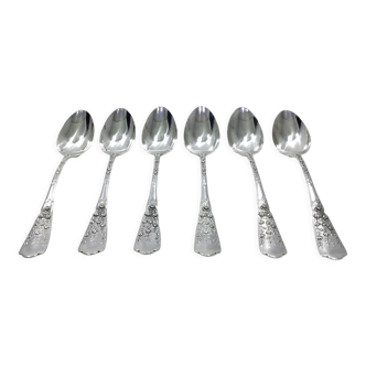 Léontine Compère - Set of 6 silver spoons Art Nouvea