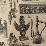 Lithograph engraving on India from 1897