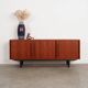 Buffet en teck, design danois, années 1960, fabriqué au Danemark