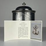 Antique silver biscuit box with silver plating by James Deakin & Sons, 1890s.