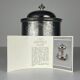 Antique silver biscuit box with silver plating by James Deakin & Sons, 1890s.