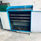 Blue workshop cupboard