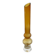 Amber Hooped Glass Vase in the Style of Bo Borgström, Scandinavian Mid-Century Art Glass