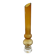 Amber Hooped Glass Vase in the Style of Bo Borgström, Scandinavian Mid-Century Art Glass