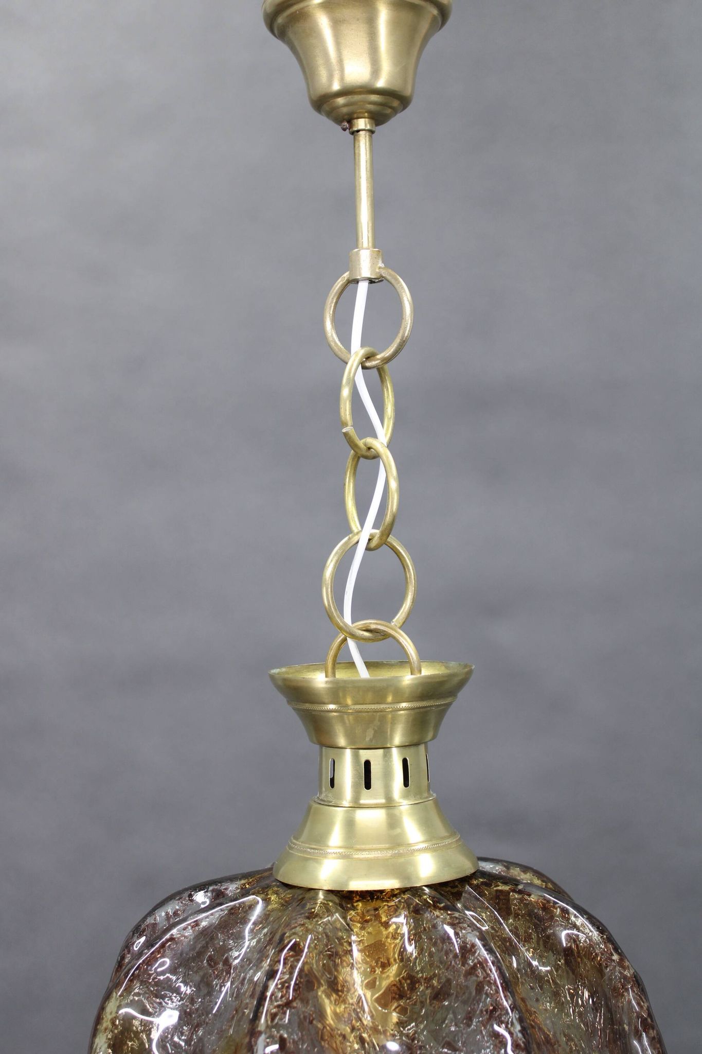 1980s Large Murano Glass Pendant Light, Italy