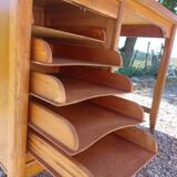 Desk with curtain binder