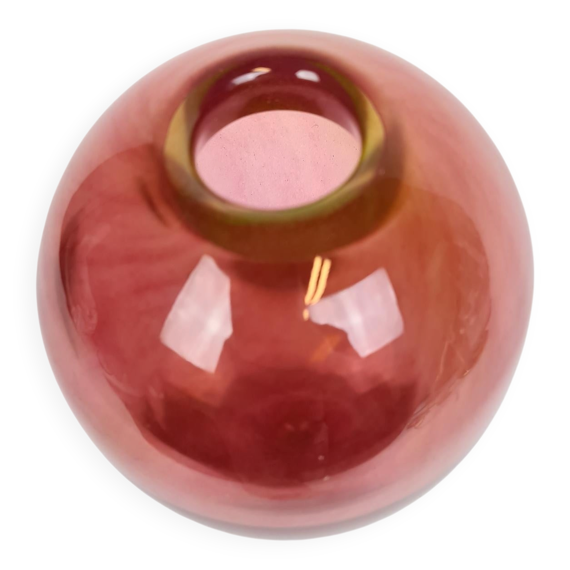 Modern Scandinavian glass vase Orrefors "Haze" Erika Lagerbielke, Sweden