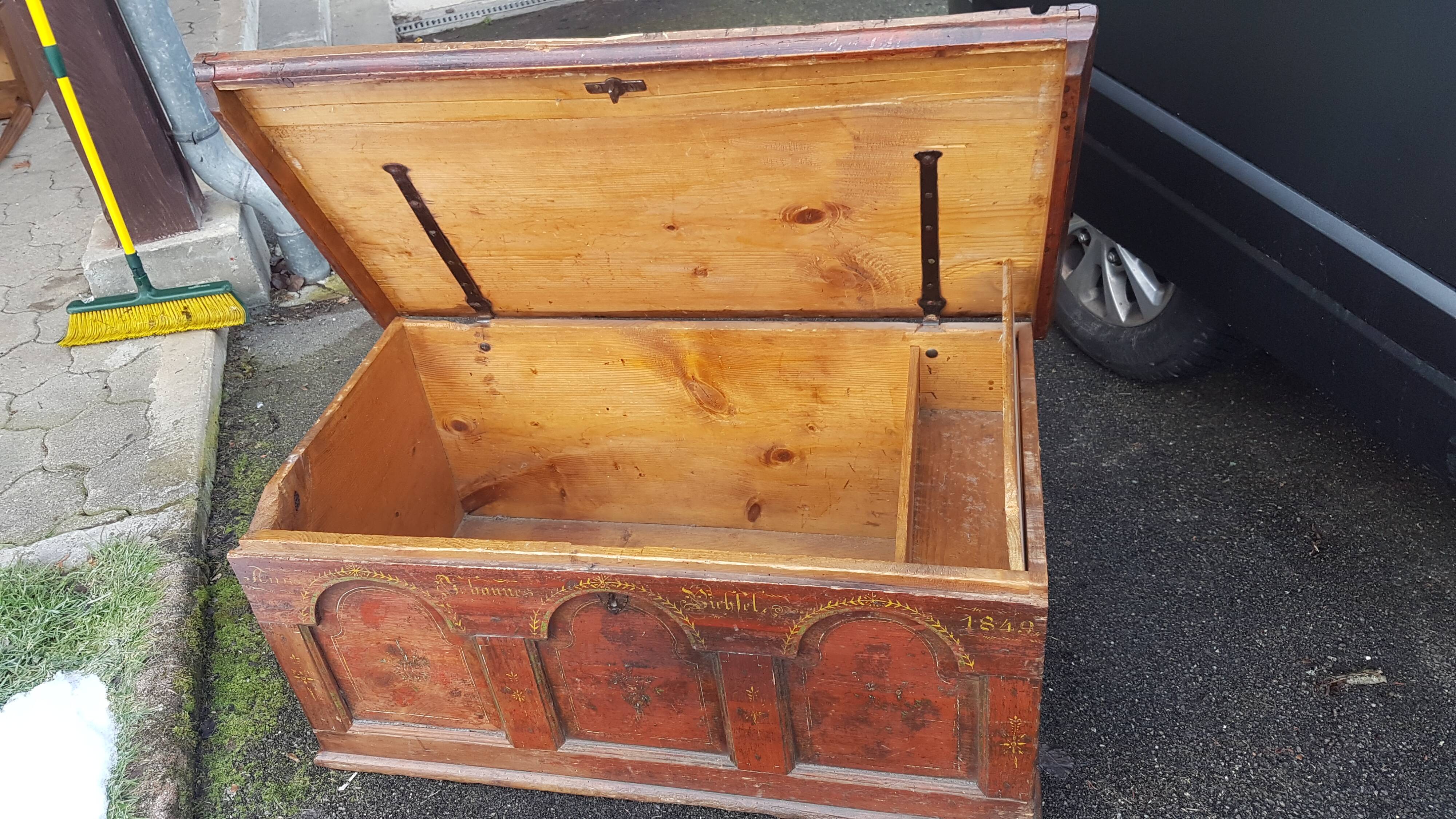 Trunk chest dated 1849