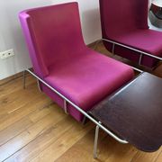 Paire fauteuils Tolozan – Éric Jourdan – Ligne Roset 2002 – structure alu