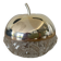 Apple-shaped sugar bowl in chiseled glass and gold metal
