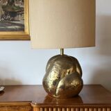 Organic modern brass table Lamp, Tommaso Barbi Italy 1970