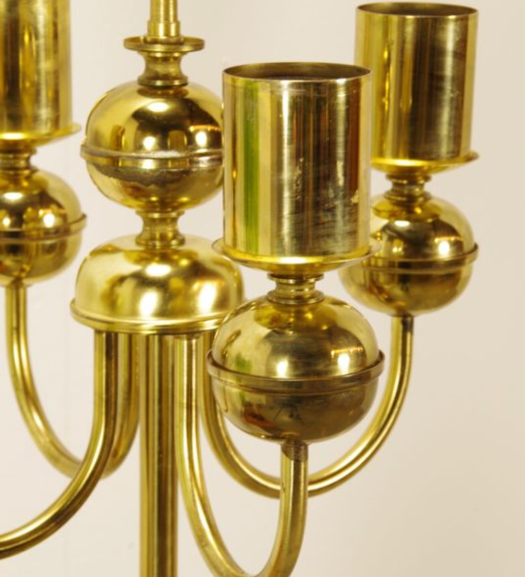 Vintage brass floor lamp | Kamenicky Senov