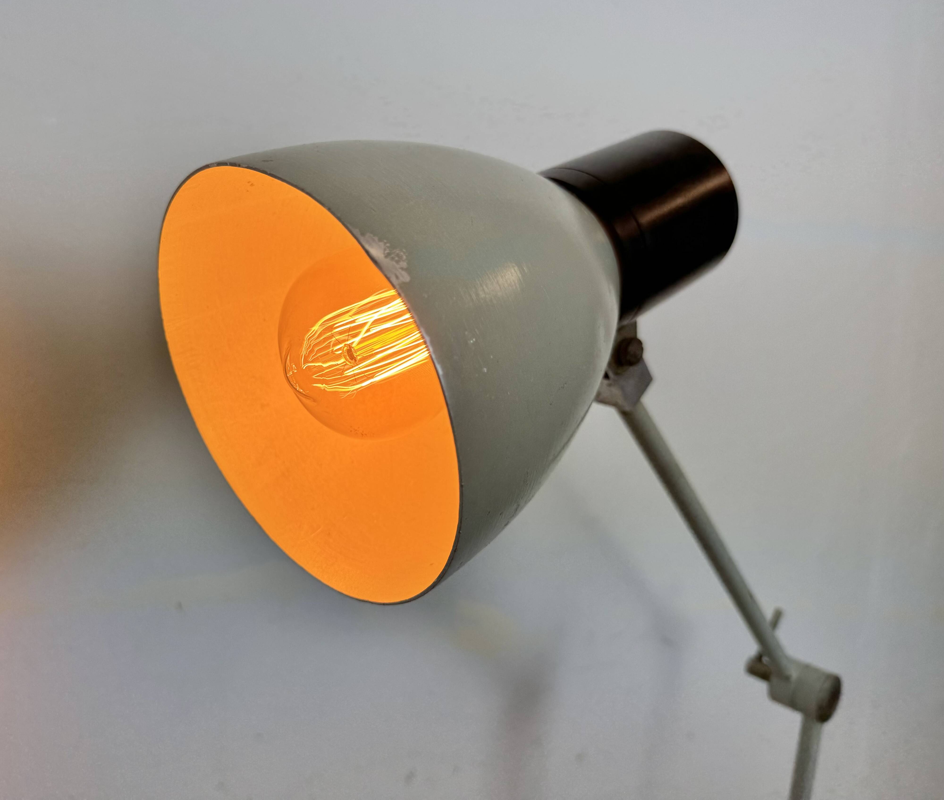 Grey Industrial Table Lamp from Elektrosvit, 1970s