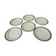 Set 6 porcelain plates Aux Lions de Faïence 1920 imperial green and gold