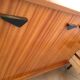 Varnished wooden sideboard with glass storage / vintage 60s-70s