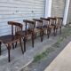 (Lot) 6 wooden bistro chairs