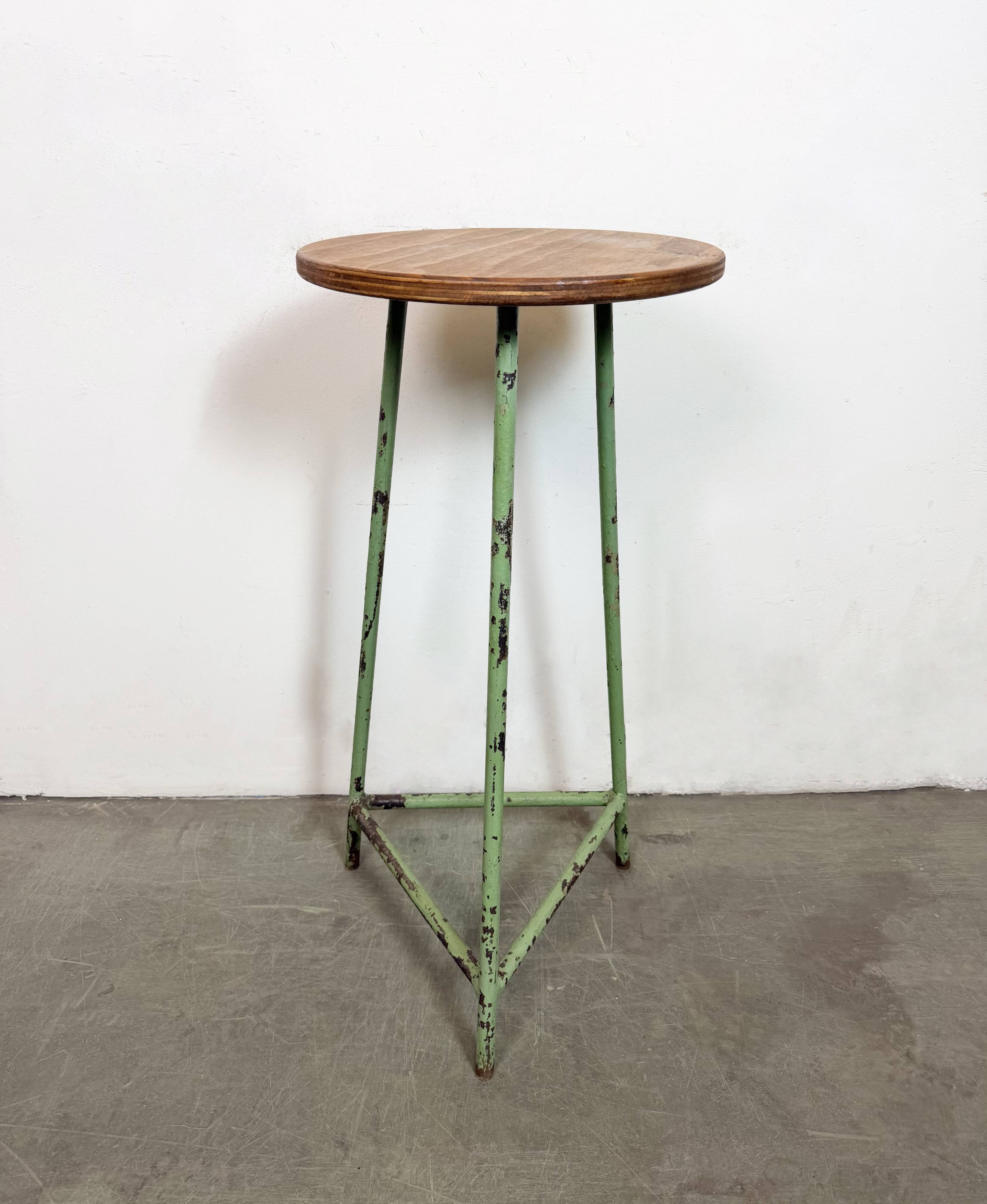 Green Industrial Workshop Stool, 1960s