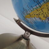 Medium-sized world map on metal base